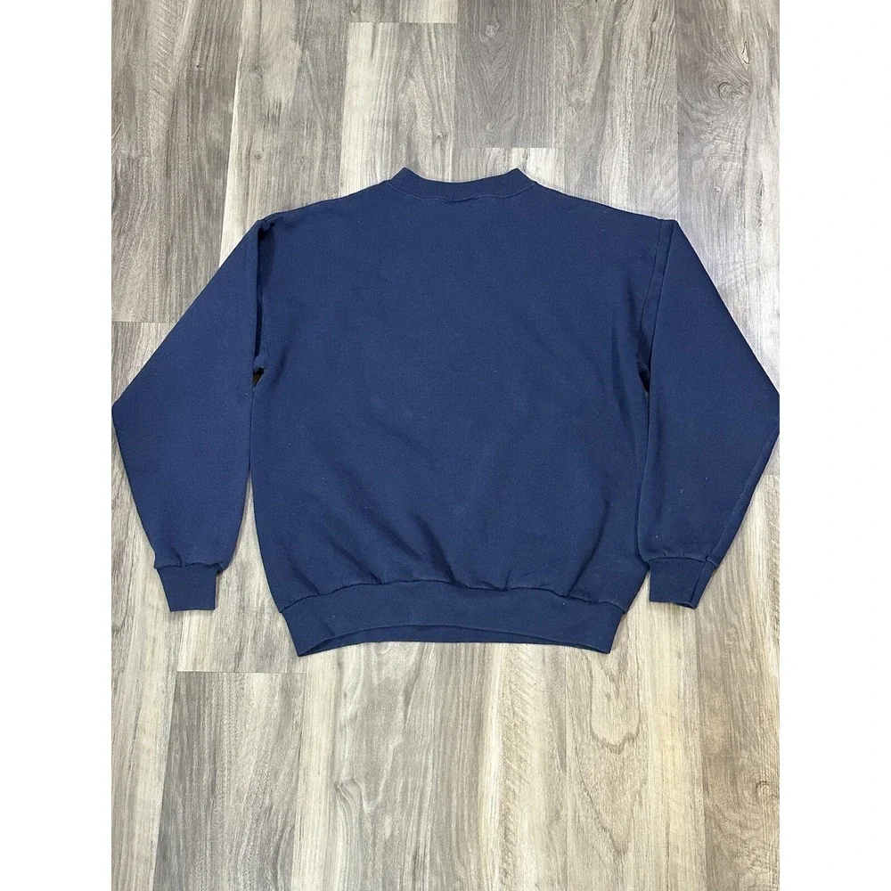 Vintage 90s Three Stooges CURLY Crewneck Unisex Medium Blue Graphic Print Comedy - Picture 2 of 15
